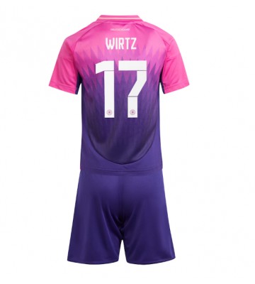 Germany Florian Wirtz #17 Replica Away Stadium Kit for Kids Euro 2024 Short Sleeve (+ pants)